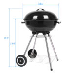 18 Inch Apple Charcoal Stove Enamel (Cover Furnace Body) White Side Wheel Diameter 15cm - Image 2