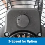 20" 3-Speed High Velocity Tiltable Black Steel Floor Fan (Shipment from Walmart) - Image 5