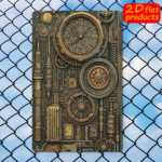 CIFbuy 1pc Vintage Steampunk Metal Wall Plaque, Rustproof Mechanical" Gear Iron Sign, Rustic Farmhouse Home Decor, Farmhouse Home Decor, 2D Flat Unframed Wall RustikTok, RustikTok, t Self-pickup Logiopics - Image 6