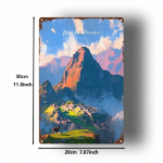 CIFbuy 1pc Machu Picchu Metal Sign 8x12 Inch, Vintage Peruvian Landmark Wall Art, Rustic Iron Decor For Home Office Farm Cafe Bar Garag TikTok, TikTok, t Self-pickup Logiopics - Image 2