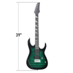 170 Model 39in Electric Guitar HSH Pickups Black complete starter kit suit for Hard Rock Tiger-striped Green - Image 6