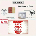 CIFbuy 1pc Doggy Bath Area Metal Sign, Cute Dog" Bathroom Decor, Weatherproof Rustproof UV Resistant, UV Resistant, 7.87x11.81 Inch Unframed Wall Art Cute Dog BathikTok, Cute Dog BathikTok, t Self-pickup Logiopics - Image 3