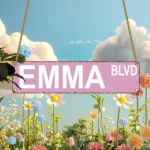 CIFbuy Emma Blvd Wooden Sign 4x16 Inches Wall Decor For Park Community Farmhouse Home Commercial Use (TikTok, temu pick-up service) - Image 3