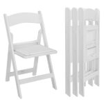 Replacement 15868578 4 Pack Folding Chairs, Resin Chairs with Padded Seat, Comfortable Event Chairs Indoor Outdoor for Home Event Party Picnic School Wedding, White - Image 27