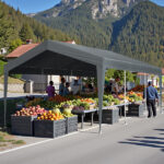 12x20 ft Carport Car Port Canopy Grey - Image 10