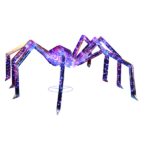 Replace 43966577 3FT Halloween Decorations Light Up Spider, Outdoor Halloween Decor Lighted Iridescent Spider, Weather Proof Pre-lit Spider with 340 LED Lights, for Front Yard Porch Gardens Lawns Party - Image 2