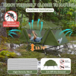 Collapsible camping tent with an integrated cot - Image 18