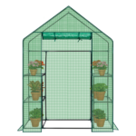 Mini Walk-in Greenhouse with PE Cover, 4-Shelf Indoor Outdoor Plant Gardening Green House for Garden Backyard, 56" x 29" x 77", Green - Image 13