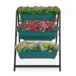 Raised Garden Planter Bed, Tiered Planter Stand with 5 Boxes, Vertical Raised Garden Bed for Herbs, Flowers, or Vegetables in Patio Balcony Indoor Outdoor - Image 5