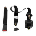 2pcs Seat Belt 3 Point Universal Retractable Safety Belt Black - Image 6