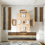 Three-piece kitchen rug set, non-slip and washable, abstract pattern kitchen hallway rug, soft and comfortable, suitable for sinks, floors, entrances, hallways and bathrooms. - Image 10