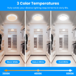 Magnetic USB Rechargeable Ceiling Light with PIR Motion Sensor, 3 Color Temperatures Stepless Dimmable Remote & Button Dual Control Timer Setting Magnetic Adhesive Mount for Closet Hallway Basement - Image 6