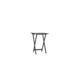 Modern Solid Wood Folding Tray Tables, Set of 2, Black (Shipment from Walmart) - Image 4