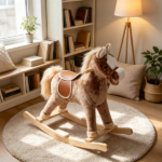 Plush Toddler Rocker: Kids Rocking Horse with Solid Wooden Base – Premium Ride-On Toy for Little Ones - Image 7