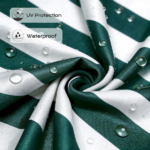 4' Window Door Awning Sun Shade Canopy Outdoor Patio Cover, Green & White Stripes - Image 7