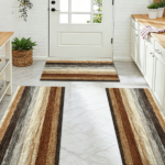 Three-piece kitchen rug set, non-slip and washable, abstract pattern kitchen hallway rug, soft and comfortable, suitable for sinks, floors, entrances, hallways and bathrooms. - Image 8