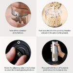 1pc Electric Salt and Pepper Grinder, One-handed Automatic Operation, white LED Light, Dual Charging Base, Adjustable Coarseness, Battery Powered, Generous Capacity - Image 6