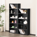 6-Tier Bookshelves with Adjustable Shelves, Floor Standing Bookcase for Home & Office Storage,Black (Shipment from Walmart) - Image 5