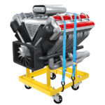 750lbs Rolling Engine Stand,Adjustable Width And Length, with 2pcs Buckle Straps,Yellow--Self-pickup is not supported - Image 10