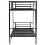 Same Code 12883671 Iron Bed Bunk Bed with Ladder for Kids Twin Size Black - Image 10