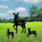 CIFbuy Vintage 3 Pack Black Metal Deer Garden Stakes Outdoor Lawn Decor Patio Yard Art Landscape Accents Housewarming Gift (TikTok, temu pick-up service) - Image 2