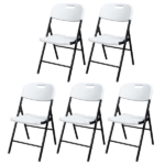 4pcs 47*54*84cm Garden Plastic Folding Chair White - Image 12