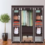 69" Portable Clothes Closet Wardrobe Storage Organizer with Non-Woven Fabric Quick and Easy to Assemble Extra Strong and Durable Dark Brown - Image 22