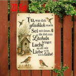 CIFbuy 1pc German Inspirational Quote Bird & Birdhouse Metal Wall" Wall Decor, 7.87x11.81Inch 2D Flat Unframed Plaque Sign, 2D Flat Unframed Plaque Sign, Weatherproof Rust BirdhouikTok, BirdhouikTok, t Self-pickup Logiopics - Image 6