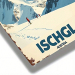 CIFbuy 1pc 2D Flat Metal Sign Winter Ski Resort Ischgl Austria Snow Scene Tin Art Square Iron Hanging Painting With Pre-Drilled Holes TikTok, TikTok, Self-pickup Logiopics - Image 5