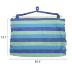 Distinctive Cotton Canvas Hanging Rope Chair with Pillows Blue - Image 15