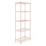 5-layer adjustable shelf with adjustable spacing, pin-type deformable structure, adjustable feet, display rack, iron, 54*29*150cm, powder coated with high-gloss powder - Image 5