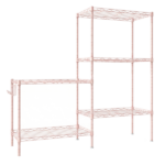 5-layer adjustable shelf with adjustable spacing, pin-type deformable structure, adjustable feet, display rack, iron, 54*29*150cm, powder coated with high-gloss powder - Image 6