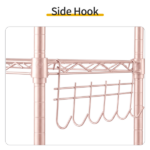 5-layer adjustable shelf with adjustable spacing, pin-type deformable structure, adjustable feet, display rack, iron, 54*29*150cm, powder coated with high-gloss powder - Image 7
