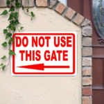 CIFbuy 1pc Do Not Use This Gate Metal Tin Sign, Sign, Safety Caution Rules Regulations Sign With Optional Directional Arrow, With Optional Directional Arrow, Unframed 8x12in This Gate MetikTok, This Gate MetikTok, Optional Directional Arrow Self-utckup Logiopin - Image 4