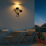 CIFbuy Rustic Simple Cross Wall Art Metal Wall Cross Decor for Indoor Outdoor Use TikTok temu pick-up service - Image 2