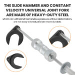 Inner CV Joint Puller Slide Hammer Wheel Drive Axle Half Shaft Removal Tool Sets - Image 2