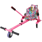 Hoverboard Seat Attachment Go-Kart,Fits 6.5" 8"10" Hoverboards,Sturdy Adjustable Off-Road Frame,Hover Cart for Family Fun,not include Hoverboard,Pink - Image 9