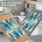 Three-piece kitchen rug set, non-slip and washable, abstract pattern kitchen hallway rug, soft and comfortable, suitable for sinks, floors, entrances, hallways and bathrooms. - Image 5