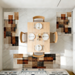 Three-piece kitchen rug set, non-slip and washable, abstract pattern kitchen hallway rug, soft and comfortable, suitable for sinks, floors, entrances, hallways and bathrooms. - Image 12