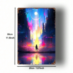 CIFbuy Cyberpunk Anime Metal Sign, Vintage Retro City Hero Wall Art, 2D Flat Urban Aesthetic Decor For Home Office Gym Bedroom, Motivat TikTok, TikTok, Self-pickup Logiopics - Image 2
