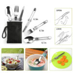 12Pcs Camping Cookware Set Camping Stove Aluminum Pot Pans Kit for Hiking Picnic Outdoor with Cup Fork Spoon Knife - Image 4