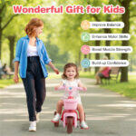 Toddler Tricycle for 3-5 Years - Stable Triangular Structure, Front & Rear Storage Baskets - Image 9