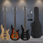 Do Not Sell on Amazon 44 Inch GIB 5 String H-H Pickup Laurel Wood Fingerboard Electric Bass Guitar with Bag and other Accessories Burlywood - Image 14