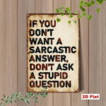 CIFbuy Vintage Humorous Slogan Metal Sign, Sarcastic Quote Iron Wall Plaque, Funny English Saying Home Decor, 7.87x11.81in Retro Tin Si TikTok, TikTok, n Si Self-pickup Logiopics - Image 8