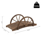 3.3ft Wooden Garden Bridge Bridge Arc Footbridge - Image 3