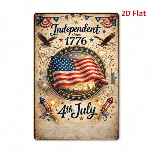 CIFbuy Celebrating Independence Since 1776 2D Flat Metal Sign 11.81x, 11.81x7.87in American Pride Decor 4th Of, July Patriotic Porch Yard Home W ikTok, ikTok, ecor 4th Of Self-Sickup Logiope Wn Pride Decor