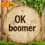 CIFbuy 2D Flat OK Boomer Round Sign 7.87x7.87 Inch, "" 7.87x7.87 Inch, Trendy Culture Decor for Study Dining Room Outdoor TikTok, Tok, temu Self-pickup Logidoics - Image 3