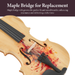 Professional 4/4 Full-Size Violin - Premium Sound, Durable & Lightweight Design with Complete Accessories, Exquisite Handcrafted Finish, Ideal Unique Gift for Musicians - Image 6