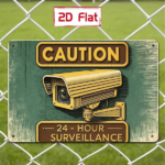 CIFbuy Caution 24-Hour Surveillance Camera Metal Sign, Weatherproof Rustproof" UV Resistant 2D Flat Unframed Security Warning Plaque, 2D Flat Unframed Security Warning Plaque, 7. ikTok, ikTok, t Self-pickup Logiopics - Image 4