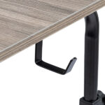 Grey Oak P2 15MM Particle Board with Melamine Coating Adjustable Computer Desk with 3 USB + 2 AC Outlets - Image 5